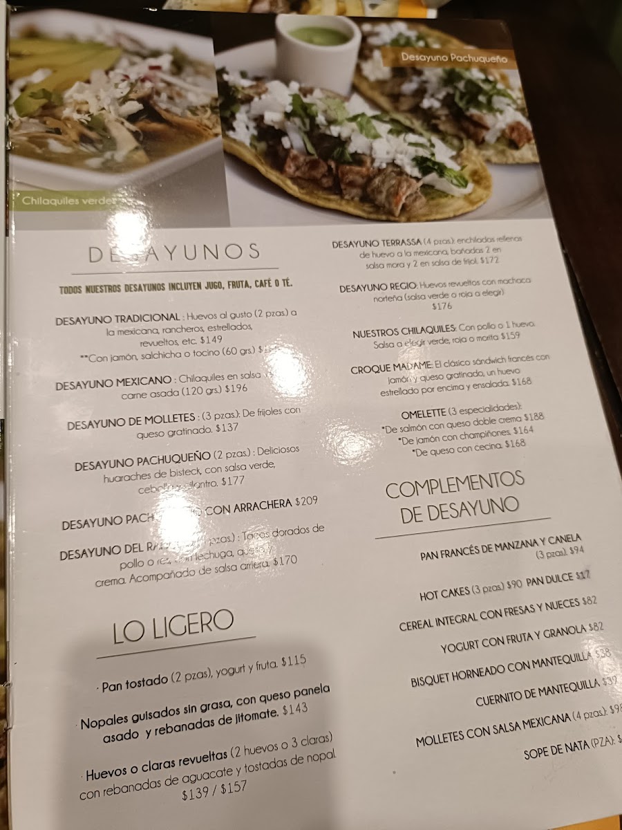 Molino Restaurante Menu - Image 1