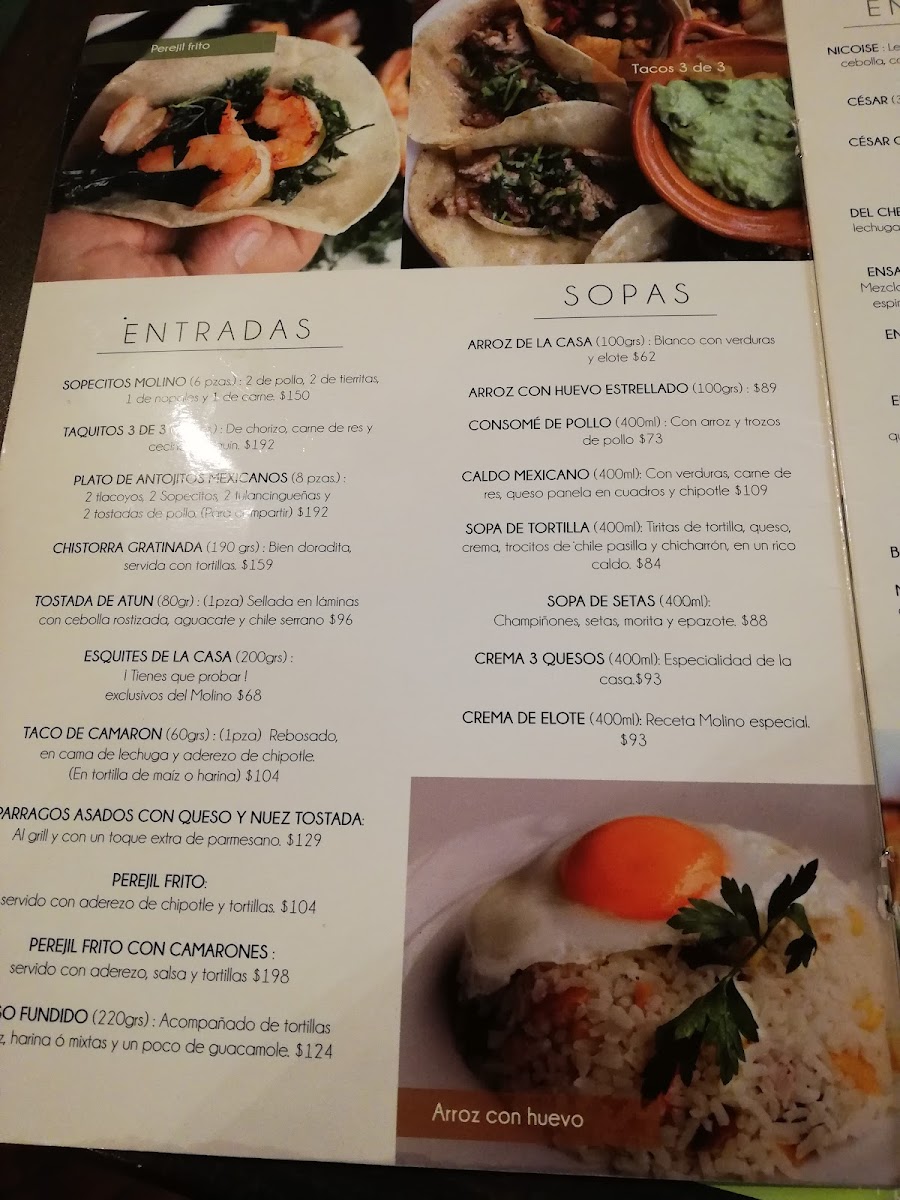 Molino Restaurante Menu - Image 4